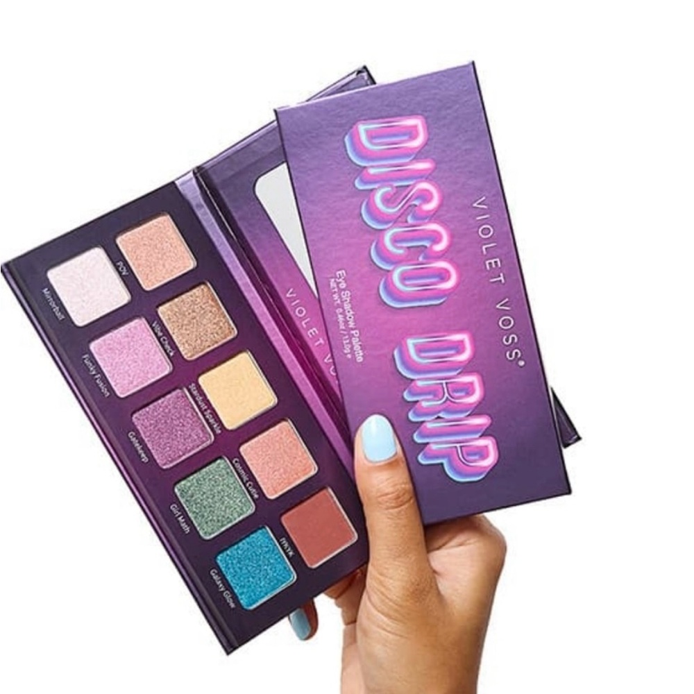 Violet Voss Disco Drip Eyeshadow Palette NWT Sealed Purple Blue Pink Neutrals OS